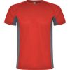 Camisetas técnicas roly shanghai niño de poliéster rojo plomo oscuro para personalizar vista 1