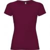 Camisetas manga corta roly jamaica mujer de 100% algodón burgundy con publicidad vista 1