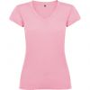 Camisetas manga corta roly victoria mujer de 100% algodón rosa claro con publicidad vista 1