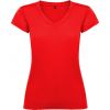 Camisetas manga corta roly victoria mujer de 100% algodón rojo con publicidad vista 1