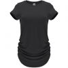 Camisetas técnicas roly aintree mujer de poliamida negro con logo vista 1