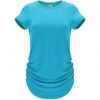 Camisetas técnicas roly aintree mujer de poliamida turquesa con logo vista 1