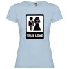 Camisetas despedida mujer para mujer con diseño true love especial 100% algodón celeste con impresión vista 1