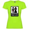 Camisetas despedida mujer para mujer con diseño true love especial 100% algodón verde oasis con impresión vista 1