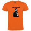 Camisetas despedida hombre despedida agente secreto 100% algodón naranja con impresión vista 1