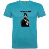Camisetas despedida hombre despedida agente secreto 100% algodón turquesa con impresión vista 1
