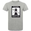 Camisetas despedida hombre diseño insert coin 100% algodón gris vigoré para personalizar vista 1