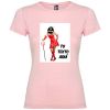 Camisetas despedida mujer de despedida para mujer estampación de diablesa 100% algodón rosa claro vista 1