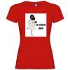 Camisetas despedida mujer de despedida de soltera novia a la fuga con tu foto 100% algodón rojo con impresión vista 1