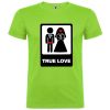 Camisetas despedida hombre de despedidas unisex con dibujo true love 100% algodón verde oasis para personalizar vista 1