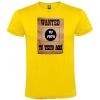 Camisetas despedida hombre de despedida estilo wanted con tu foto 100% algodón amarillo para personalizar vista 1