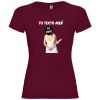 camiseta con estampación de novia con bate para mujer en versión sin fondo burgundy vista1