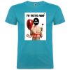 Camisetas despedida hombre para despedidas con diseño de globo y flor 100% algodón turquesa para personalizar vista 1