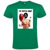 Camisetas despedida hombre para despedidas con diseño de globo y flor 100% algodón verde para personalizar vista 1