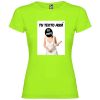Camisetas despedida mujer ajustada con diseño de novia con bate para poner tu foto 100% algodón verde oasis vista 1