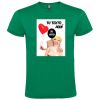 Camisetas despedida hombre para fiestas con diseño de muñeca hinchable y globo 100% algodón verde con impresión vista 1