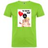 Camisetas despedida hombre para fiestas con diseño de muñeca hinchable y globo 100% algodón verde oasis con impresión vista 1