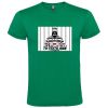 Camisetas despedida hombre con imagen de presidiario 100% algodón verde con impresión vista 1