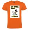 Camisetas despedida hombre lema la última gran juerga 100% algodón naranja con impresión vista 1