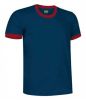Camisetas manga corta valento combi ca azul marino rojo con impresión vista 1