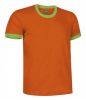Camisetas manga corta valento combi ca naranja verde manzana con impresión vista 1