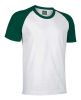 Camisetas manga corta valento caiman de algodon blanco verde botella con logo vista 1