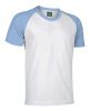 Camisetas manga corta valento caiman de algodon blanco azul celeste con logo vista 1