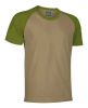 Camisetas manga corta valento caiman de algodon kamel oliva con logo vista 1
