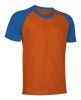 Camisetas manga corta valento caiman de algodon naranja azul royal con logo vista 1