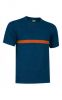 Camisetas de trabajo valento server azul marino naranja vista 1