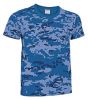 Camisetas manga corta valento soldier pixelado azul con impresión vista 1