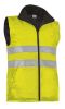 Chalecos reflectantes valento alta visibilidad con bolsillos de poliéster amarillo fluor con logo vista 1