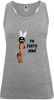 camiseta de tirantes de despedida para mujer en color con diseño de conejita gris con logo vista 1