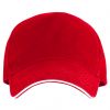 Gorras serigrafiadas roly eris de 100% algodón rojo para personalizar vista 1