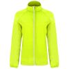 Chubasqueros y cortavientos roly cortaviento glasgow mujer de poliéster amarillo fluor con publicidad vista 1