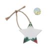 starseed adorno navideño papel semillas burgundy/blanco vista1