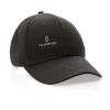 gorra impact 6 paneles 280gr de algodón reciclado negro vista2