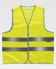 Chalecos reflectantes workteam alta visibilidad hvtt amarillo fluor con publicidad vista 1