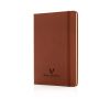 libreta a5 deluxe pu con tapa dura marron vista2