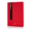 libreta a5 pu básica con bolígrafo táctil rojo vista2