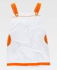 Casacas sanitarias workteam m2009 de poliéster blanco naranja para personalizar vista 1