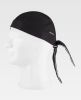 Gorros de cocina workteam m6 negro blanco con publicidad vista 1