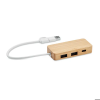 HUBBAM HUB USB de 3 puertos de bambú vista 1