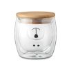 smile taza borosilicato doble pared burgundy/blanco vista1