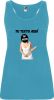 camiseta de tirantes de despedida novia con bate para mujer en color turquesa vista 1