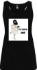 Camisetas despedida mujer de tirantes de despedida en color con diseño de novia corriendo 100% algodón negro con impresión vista 1