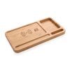 organizador escritorio inalámbrico 5w de bambú marron vista2