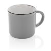 taza de cerámica vintage gris vista1