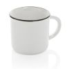 taza de cerámica vintage blanco vista1