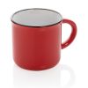 taza de cerámica vintage rojo vista1